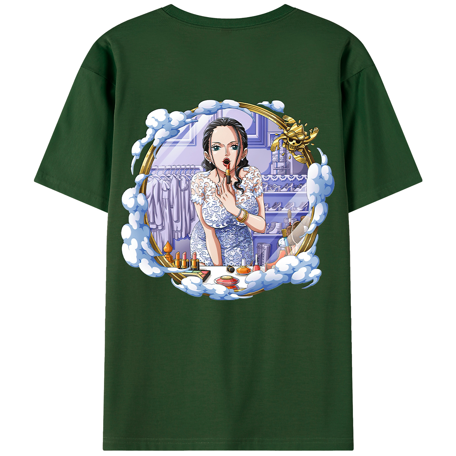 ワンピース ニコ・ロビン ONE PIECE Nico Robin 綿100％半袖Tシャツ（背面プリント）